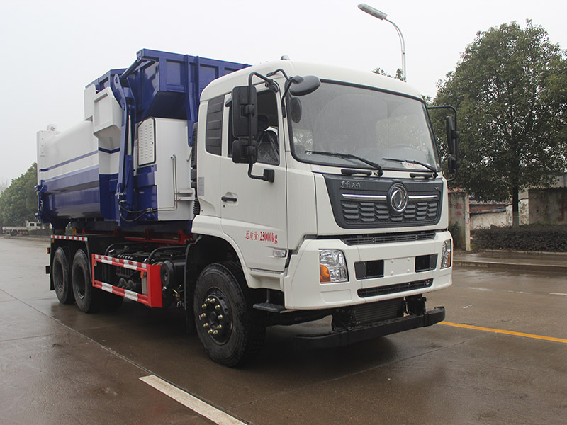 東風(fēng)天錦后八輪鉤臂車SCS5252ZXXDFH6車廂可卸式垃圾車